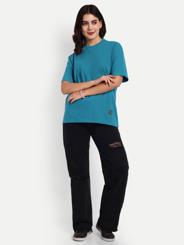 Sapphire Wave Oversized T-Shirt