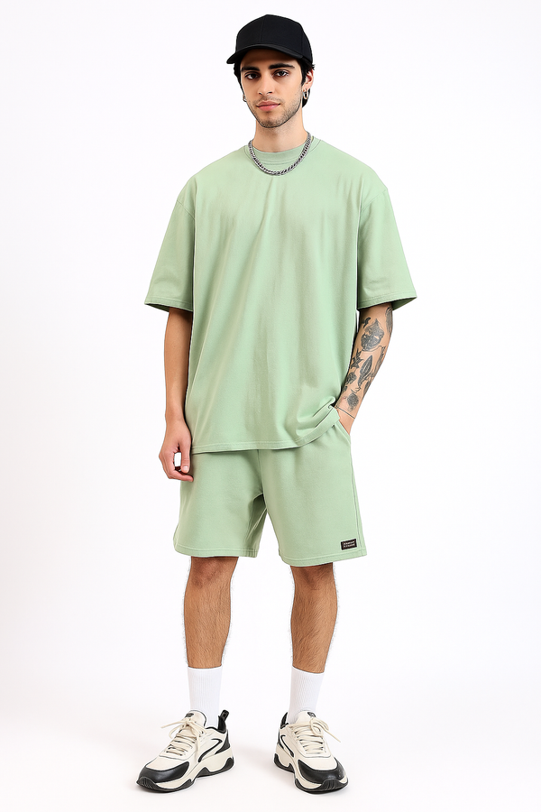 Men Pastel Green Co-Ord Set