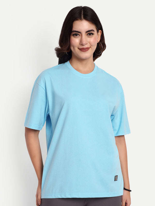 Serene Sky Blue Oversized T-Shirt