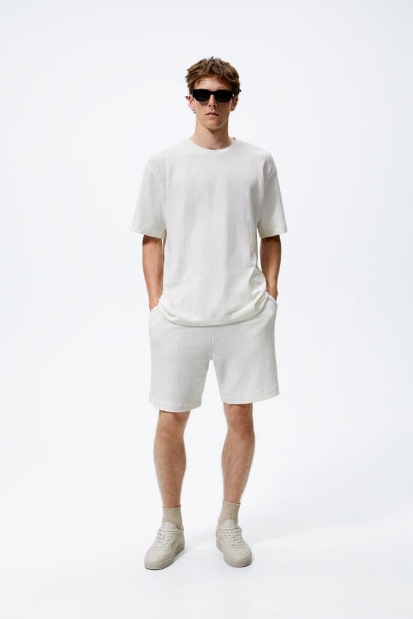 Men Arctic White Co-Ord Set